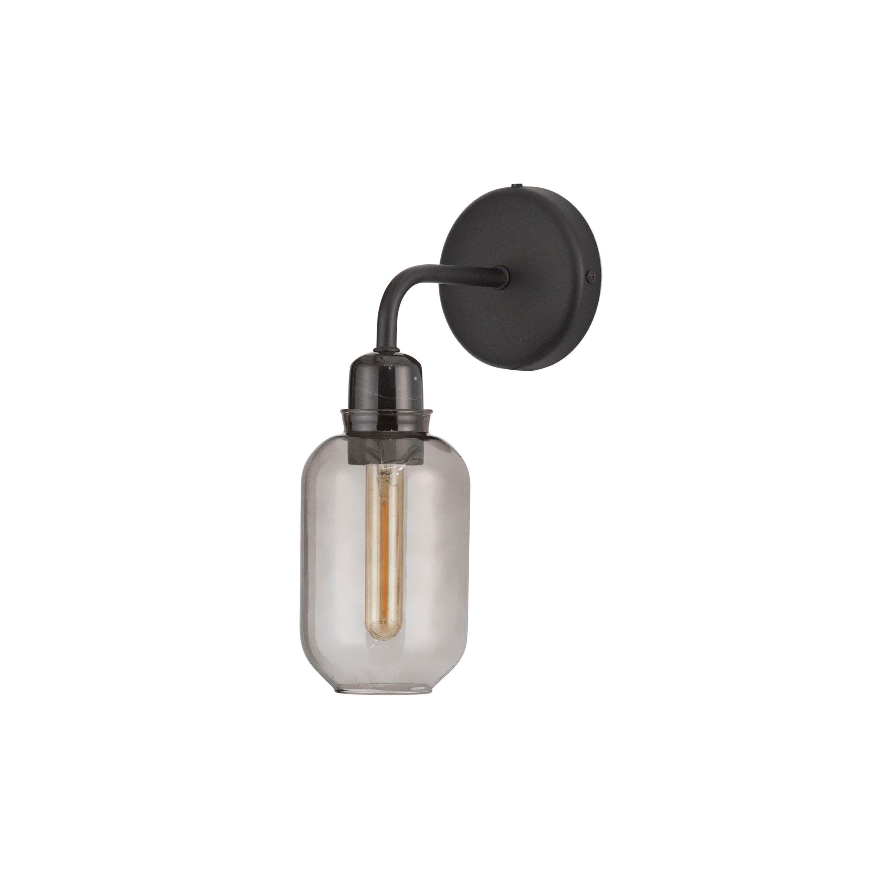 Amp Wall Lamp: Smoke + Black