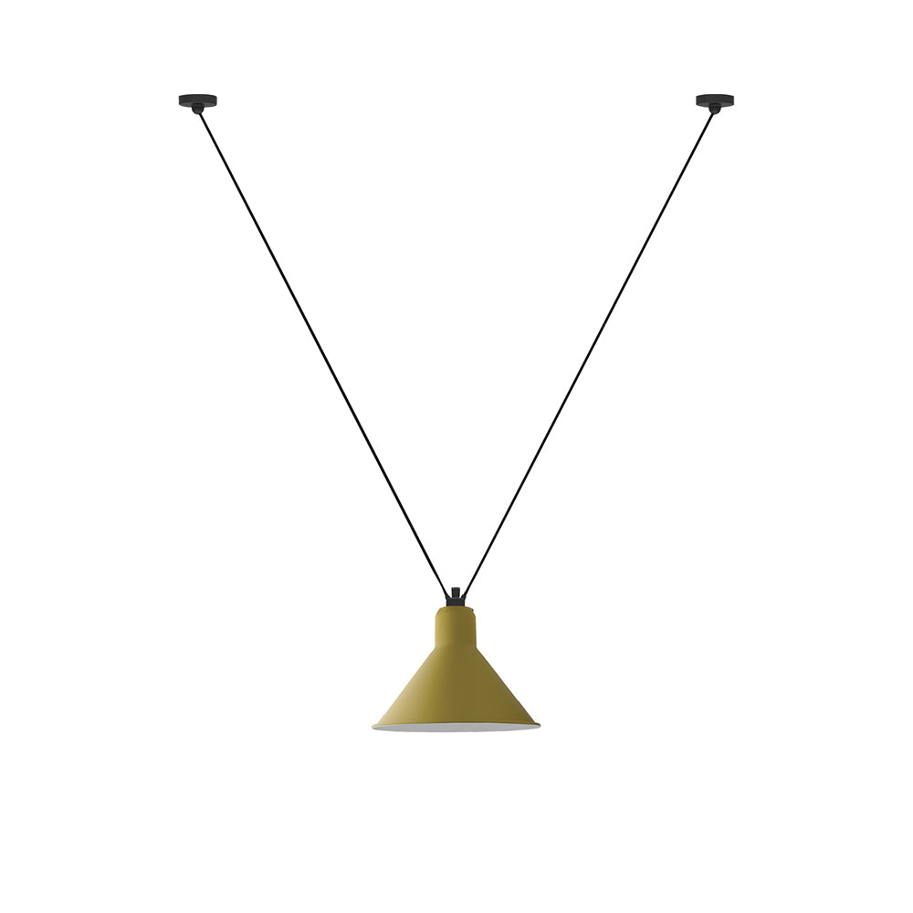 Les Acrobates N° 323 Pendant Lamp: Extra Large + Yellow + Conic