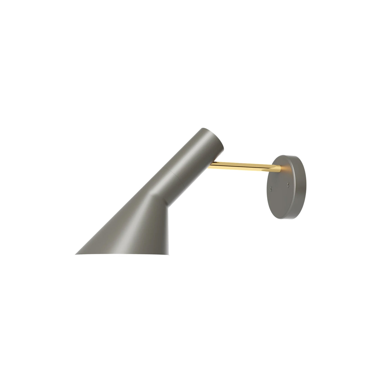 AJ Wall Lamp: Warm Grey + Brass + Without Switch