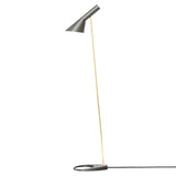 AJ Floor Lamp: Warm Grey + Brass + Black