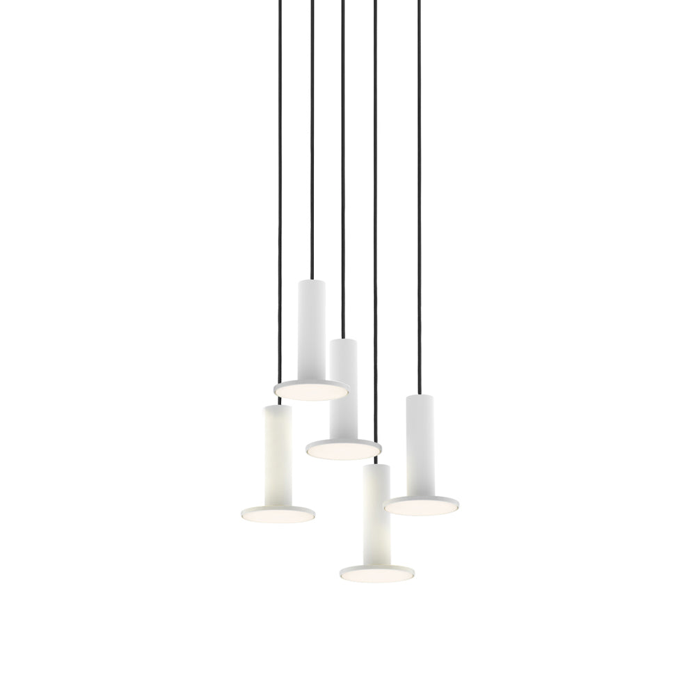 Cielo Chandelier: 5 + White