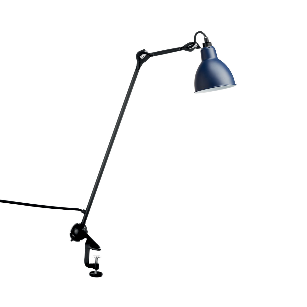 Lampe Gras N°201 Lamp: Blue + Round