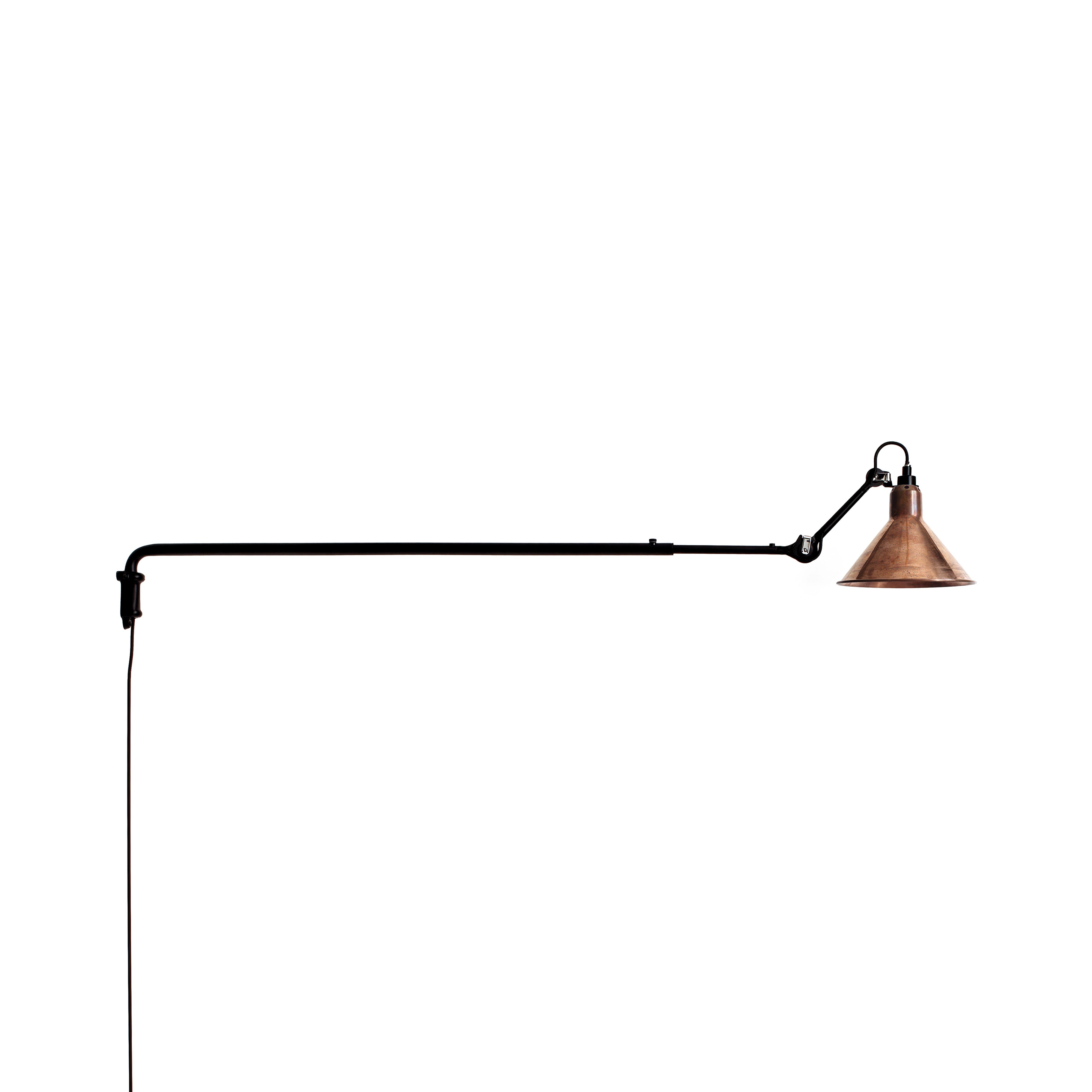 Lampe Gras N°213 Wall Lamp: Raw Copper + Conic