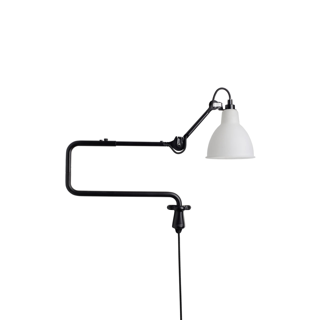 Lampe Gras N°303 Wall Lamp: Frosted Glass + Round