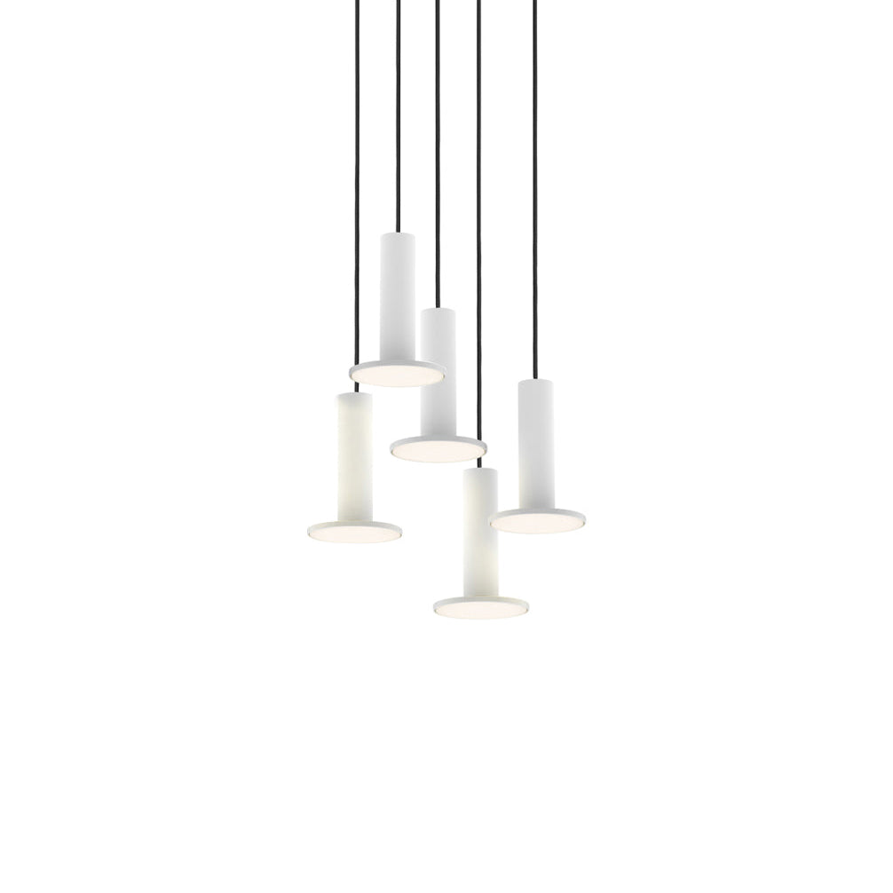 Cielo Chandelier: 5 + White