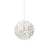 Floral Pendant Light: Small + White + White