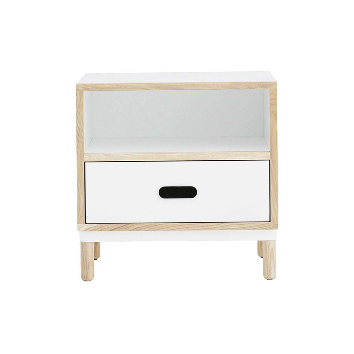 Kabino Bedside Table: White