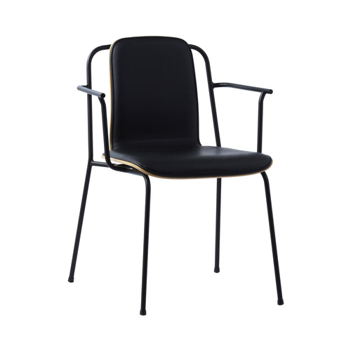 Studio Armchair: Front Upholstered + Oak