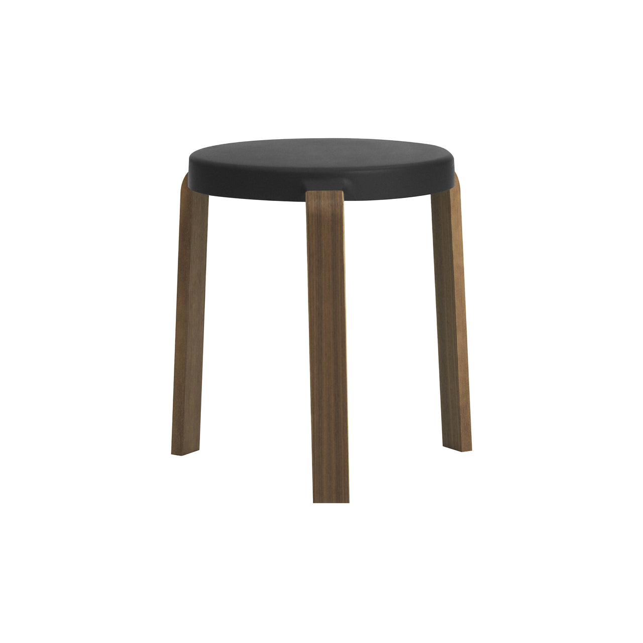 Tap Stool: Black + Walnut