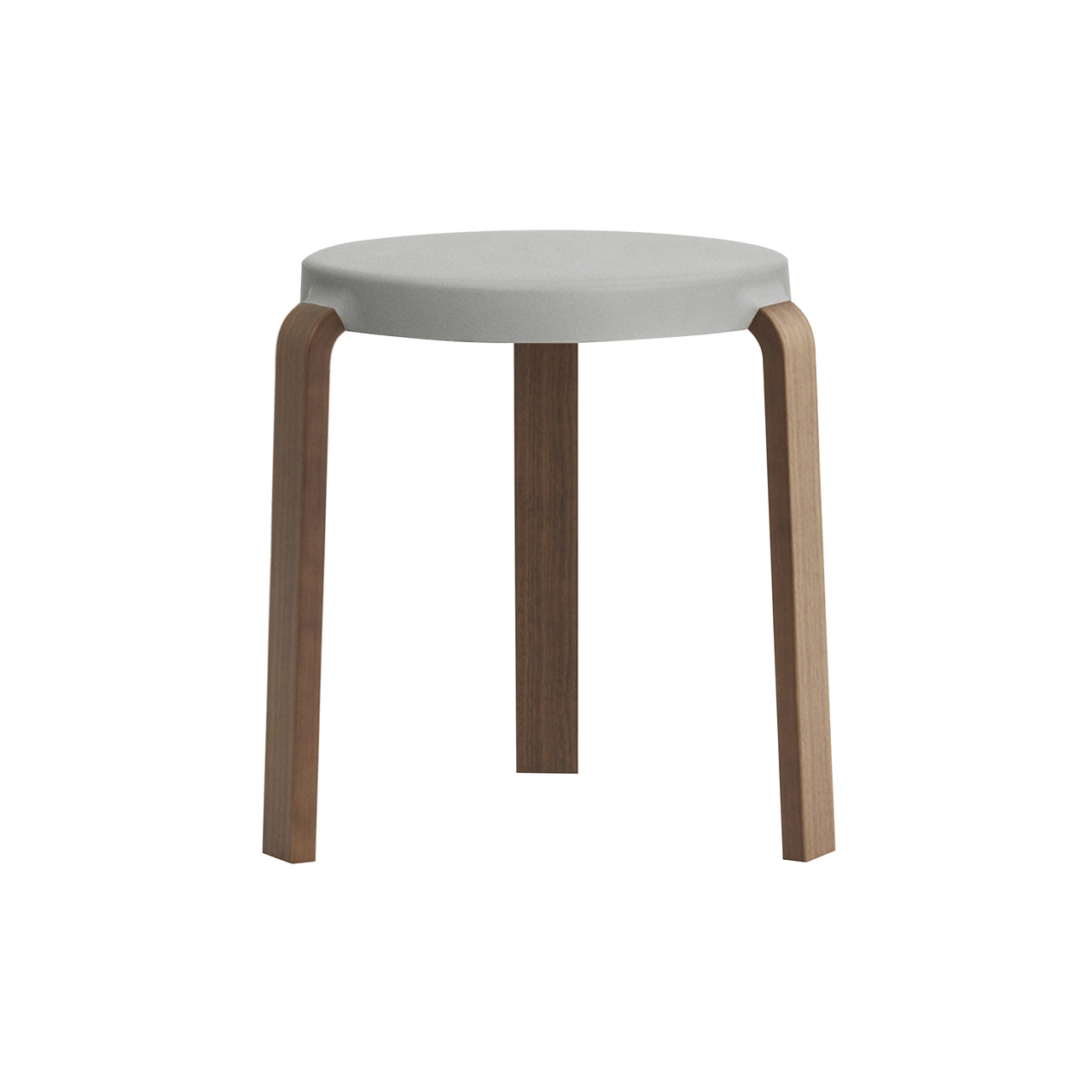 Tap Stool: Walnut + Grey