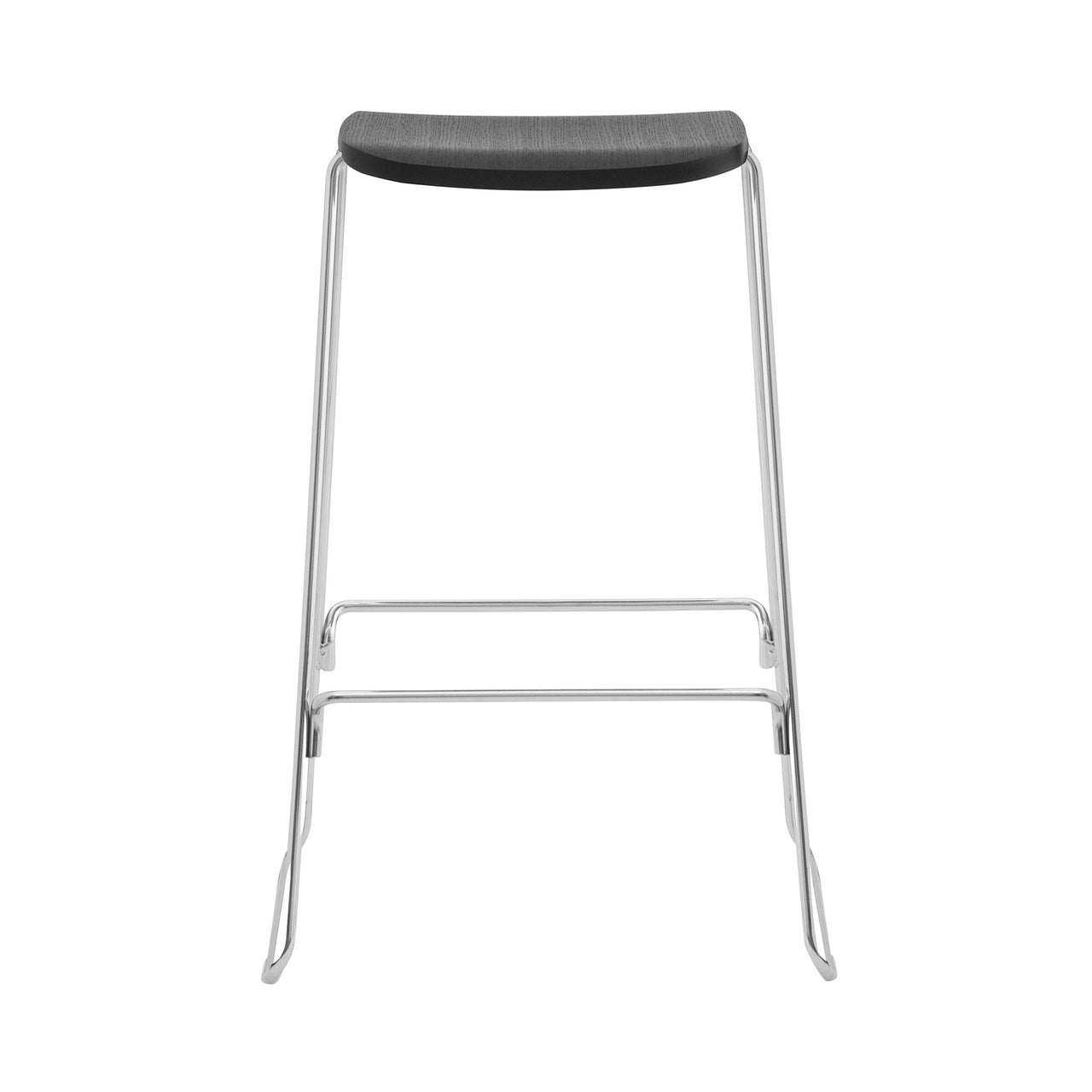 Just Bar + Counter Stool: Bar + Black + Chrome