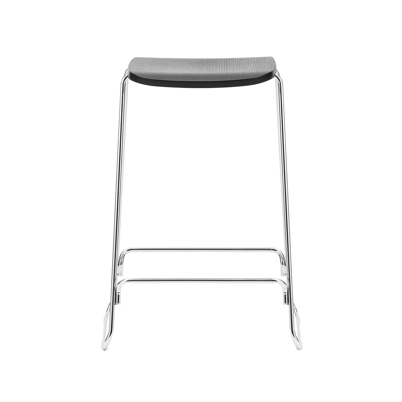 Just Bar + Counter Stool: Counter + Black + Chrome