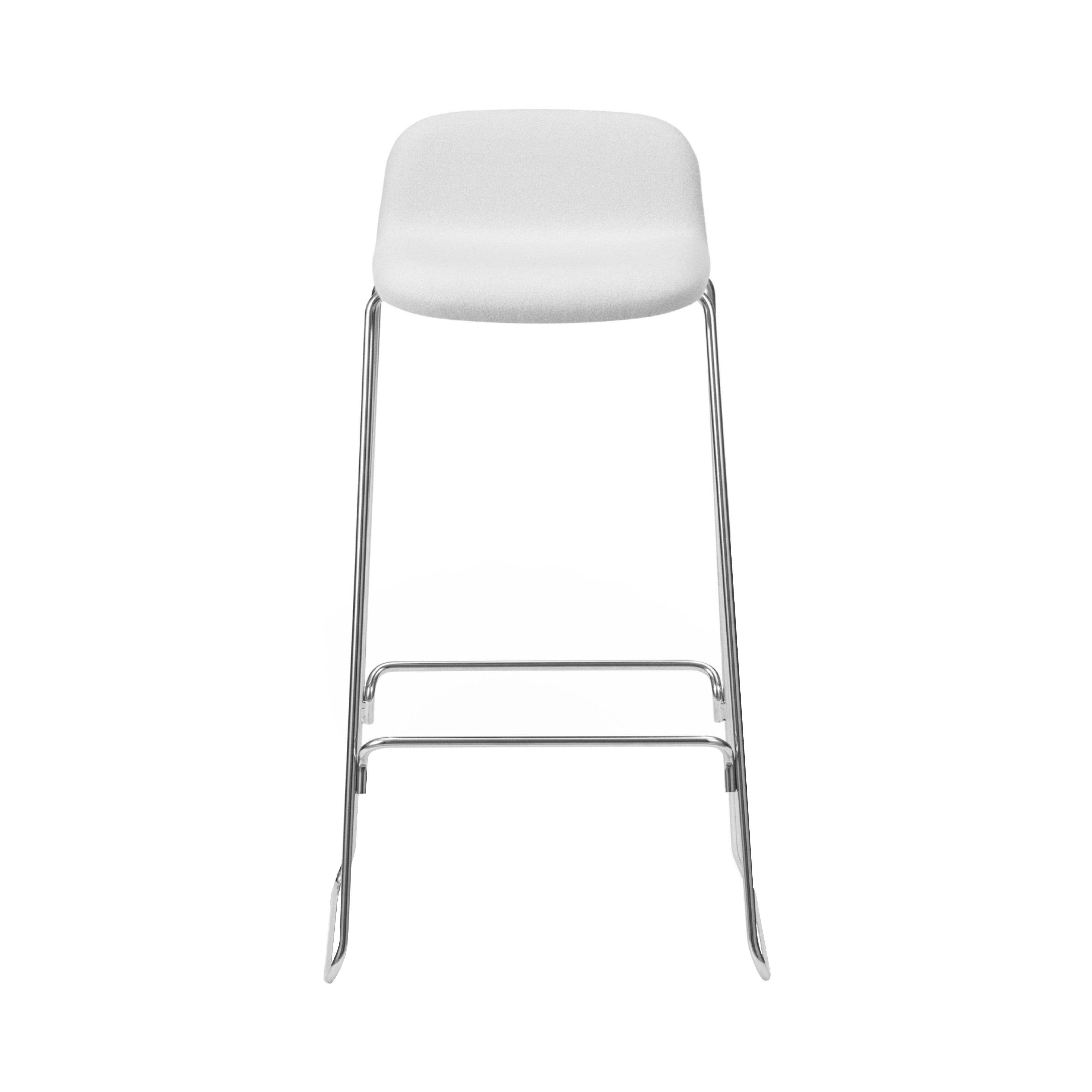 Just Bar + Counter Stool with Back: Full Upholstered + Bar + Chrome