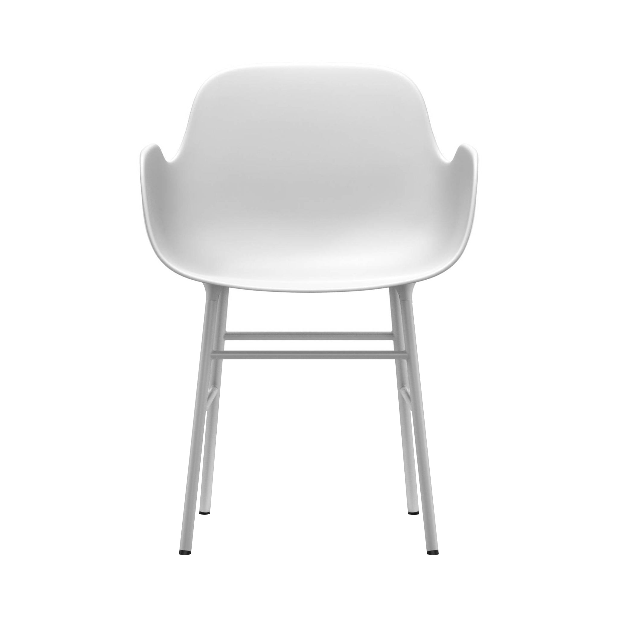 Form Armchair: Steel + White