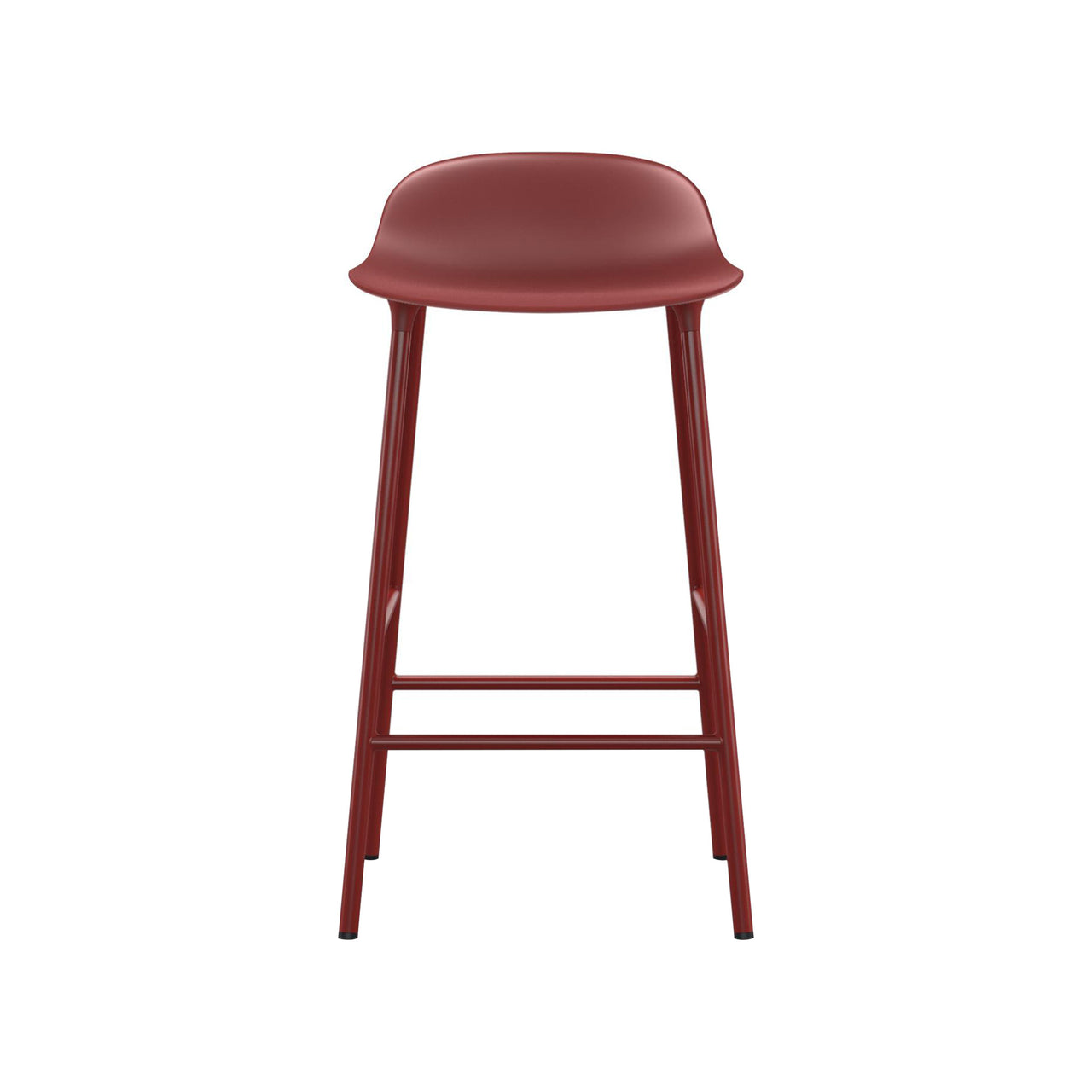 Form Bar + Counter Stool: Steel + Counter + Red