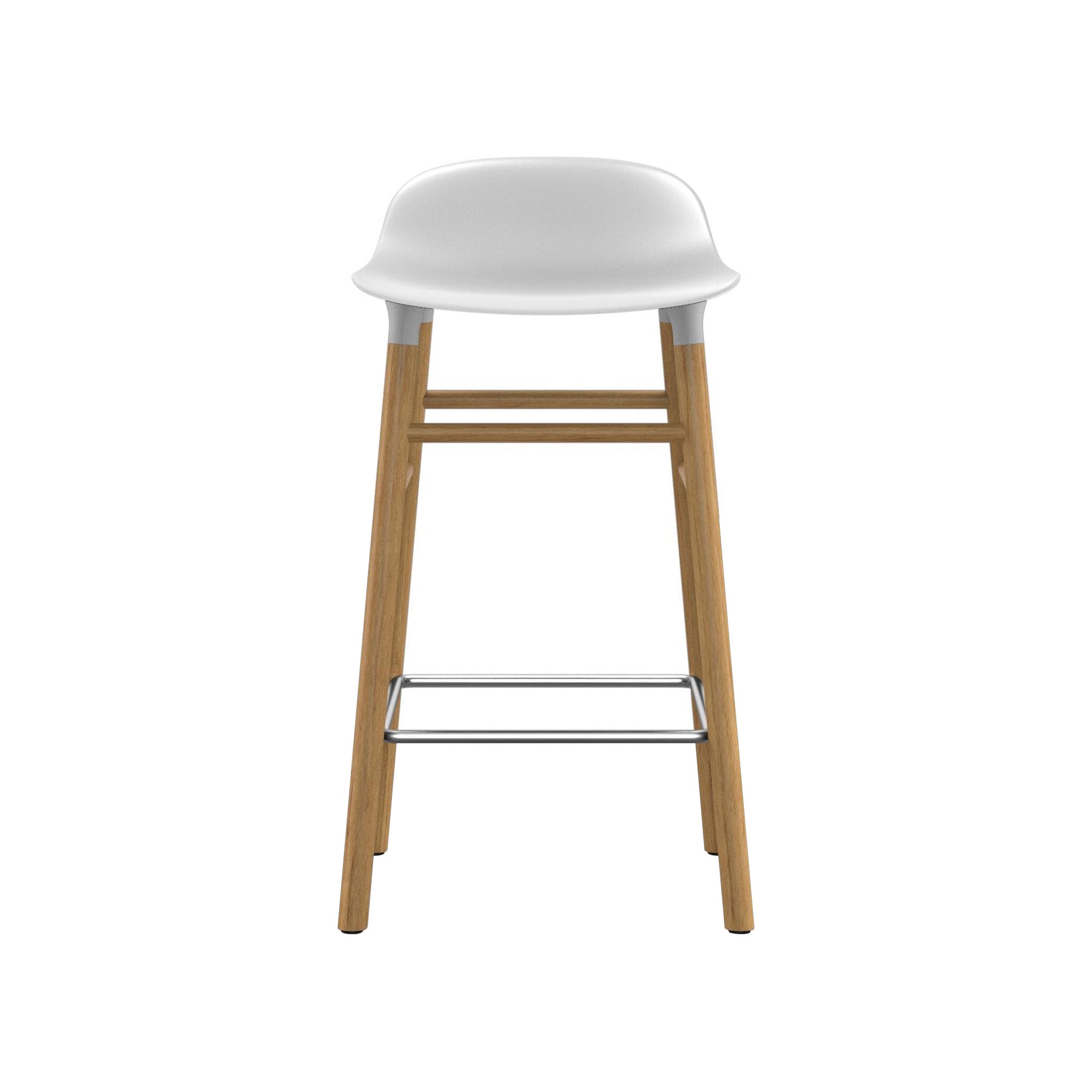 Form Bar + Counter Stool: Oak Legs + Counter + White