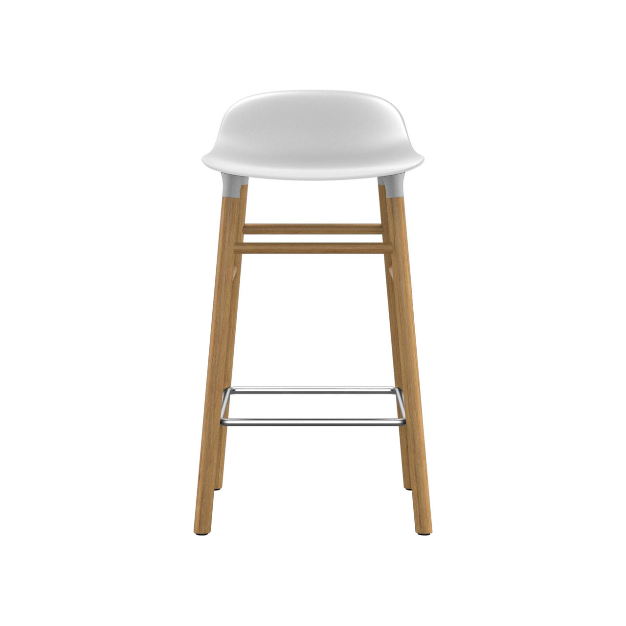 Form Bar + Counter Stool: Oak Legs + Counter + White