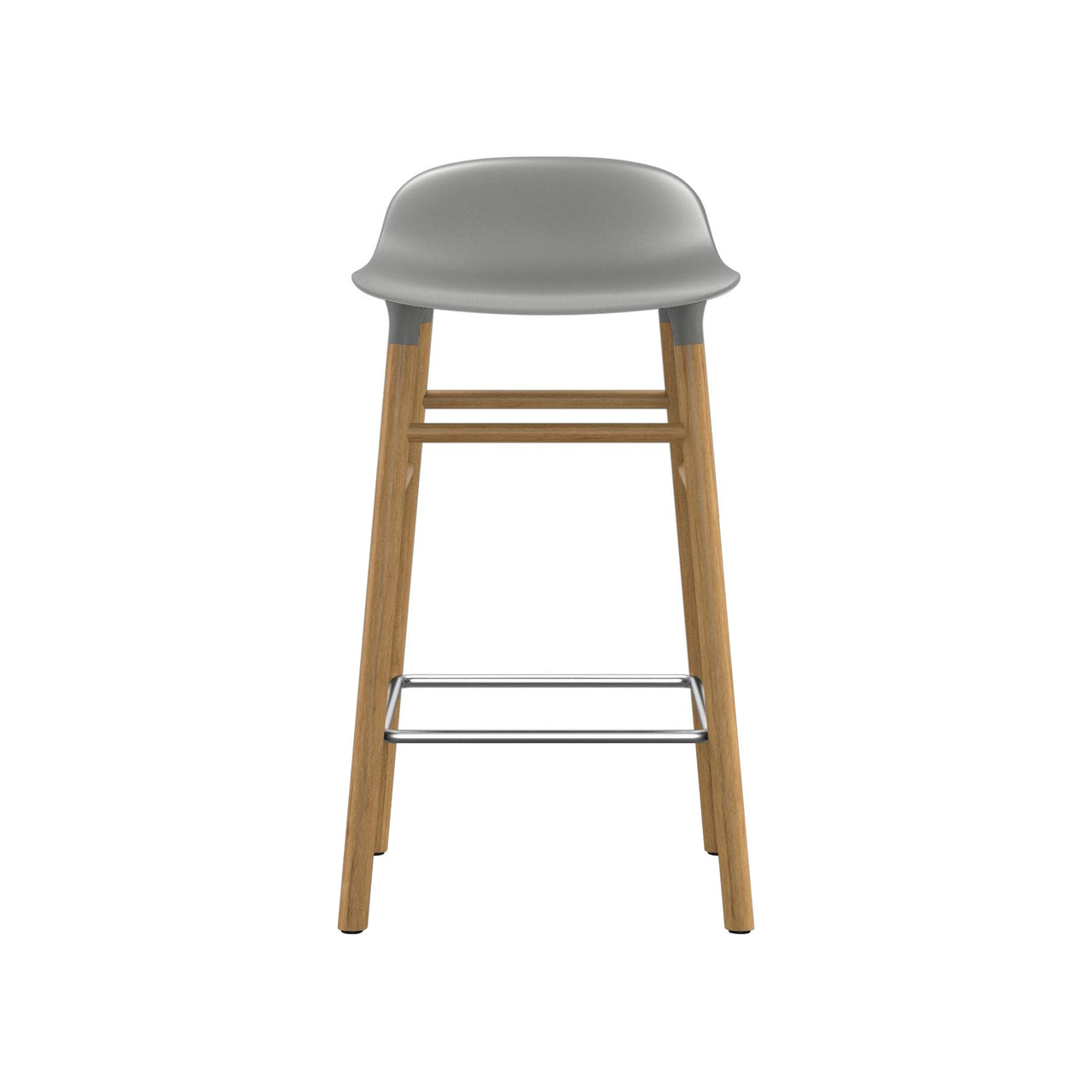 Form Bar + Counter Stool: Oak Legs + Counter + Grey