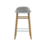 Form Bar + Counter Stool: Oak Legs + Counter + Grey