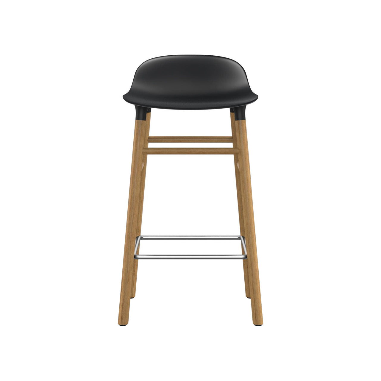 Form Bar + Counter Stool: Oak Legs + Counter + Black