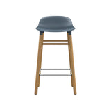 Form Bar + Counter Stool: Oak Legs + Counter + Blue