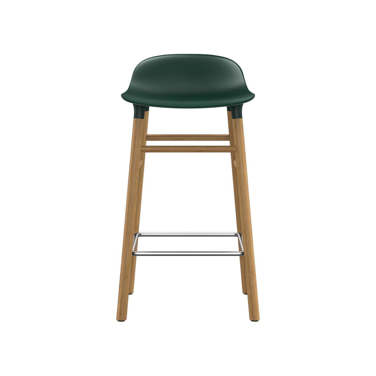 Form Bar + Counter Stool: Oak Legs + Counter + Green