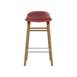 Form Bar + Counter Stool: Oak Legs + Counter + Red