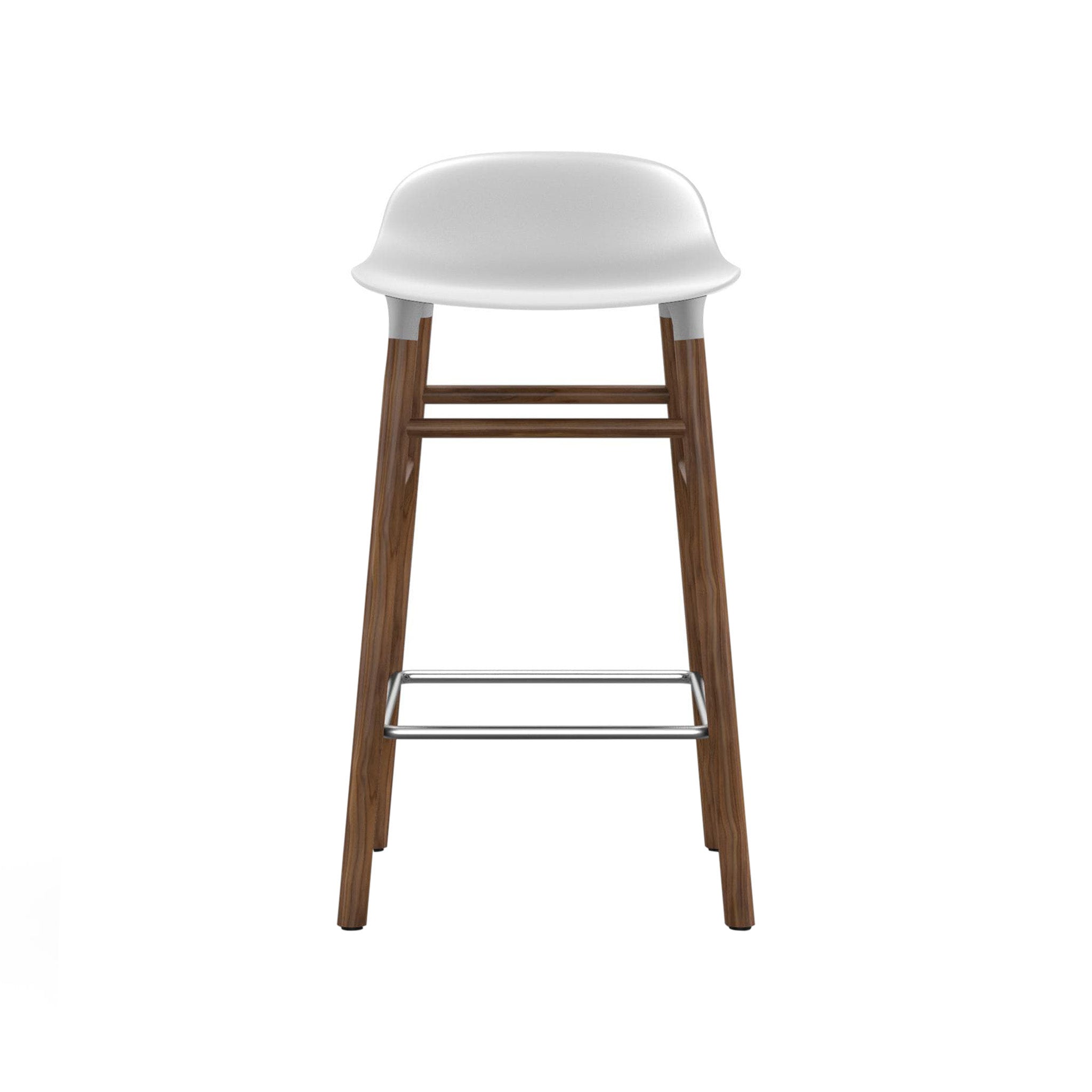 Form Bar + Counter Stool: Walnut Legs + Counter + White