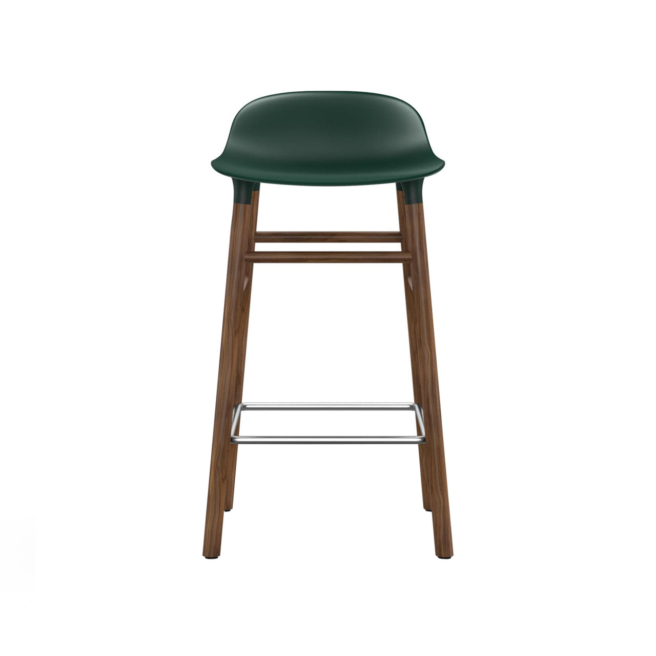 Form Bar + Counter Stool: Walnut Legs + Counter + Green