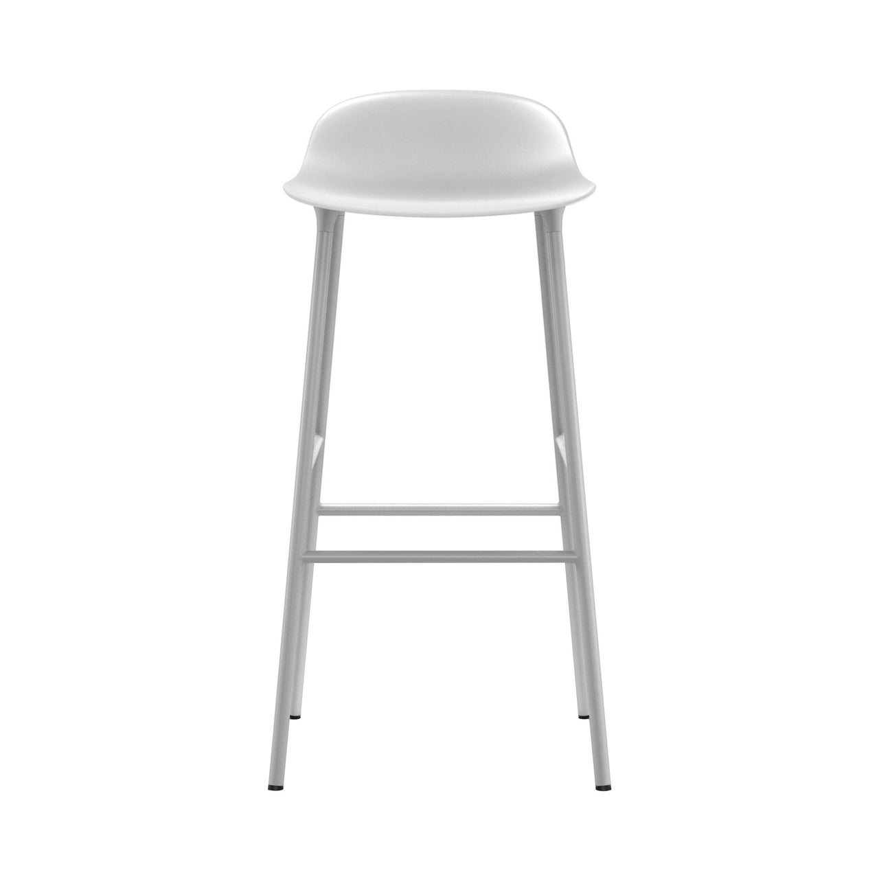 Form Bar + Counter Stool: Steel + Bar + White