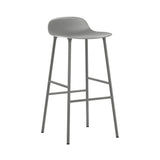 Form Bar + Counter Stool: Steel + Bar + Grey