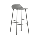 Form Bar + Counter Stool: Steel + Bar + Grey