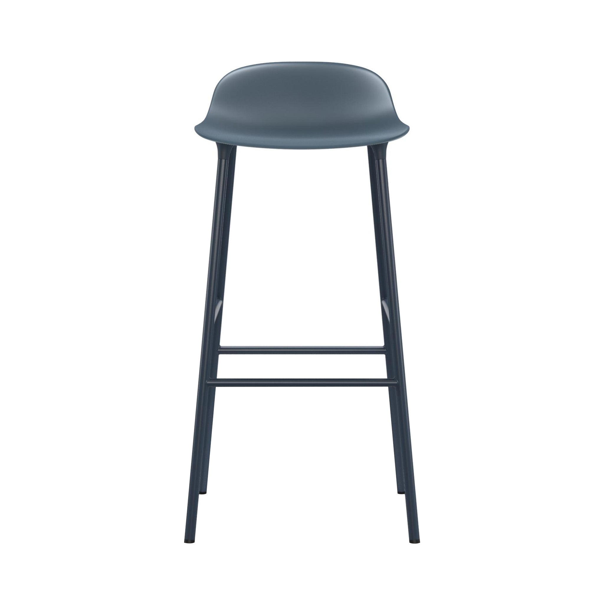 Form Bar + Counter Stool: Steel + Bar + Blue