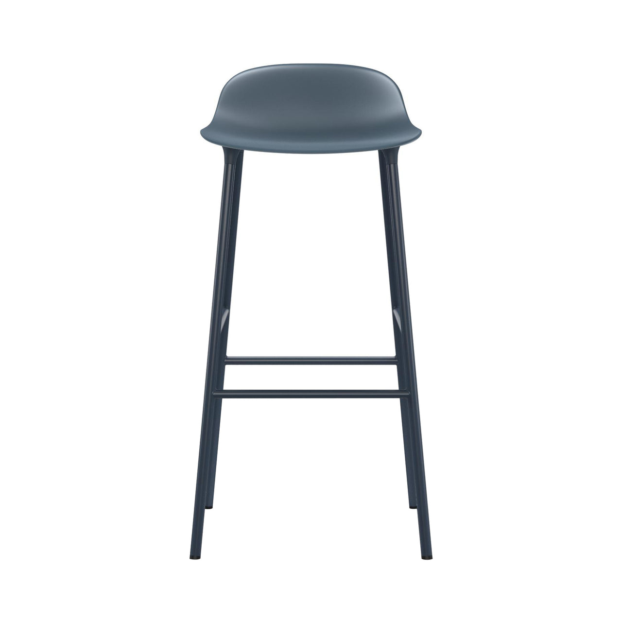 Form Bar + Counter Stool: Steel + Bar + Blue