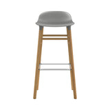 Form Bar + Counter Stool: Oak Legs + Bar + Grey