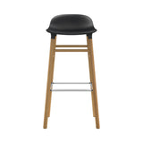 Form Bar + Counter Stool: Oak Legs + Bar + Black