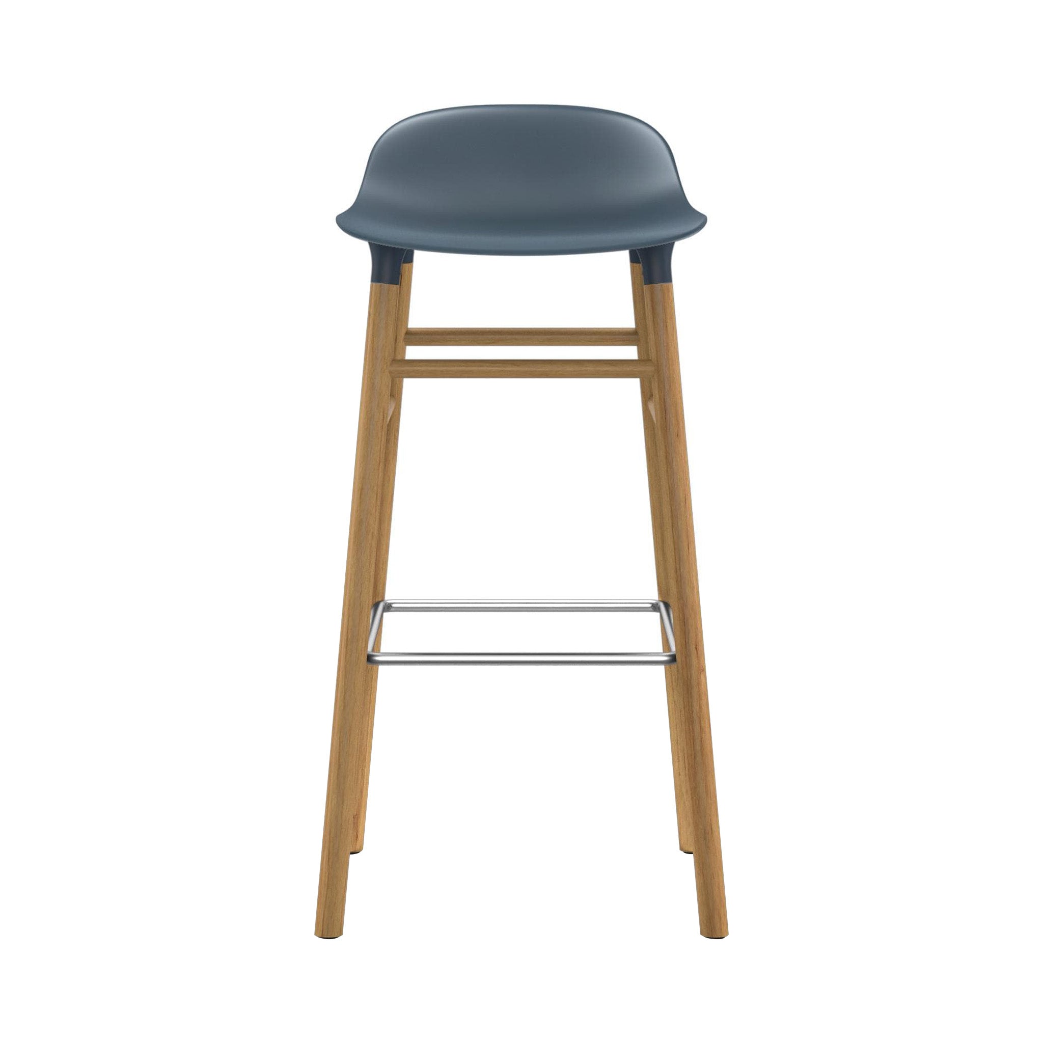 Form Bar + Counter Stool: Oak Legs + Bar + Blue