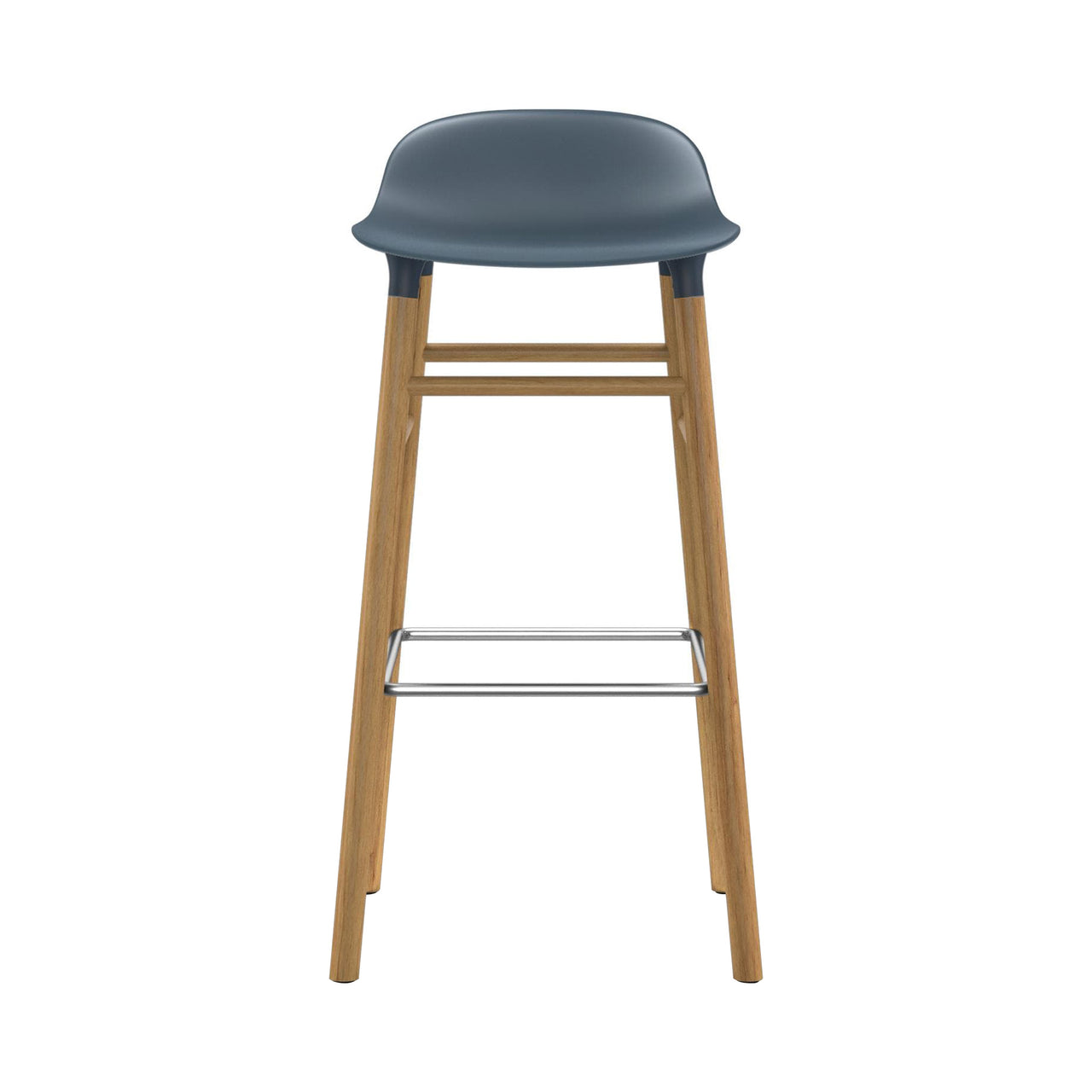 Form Bar + Counter Stool: Oak Legs + Bar + Blue