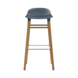 Form Bar + Counter Stool: Oak Legs + Bar + Blue