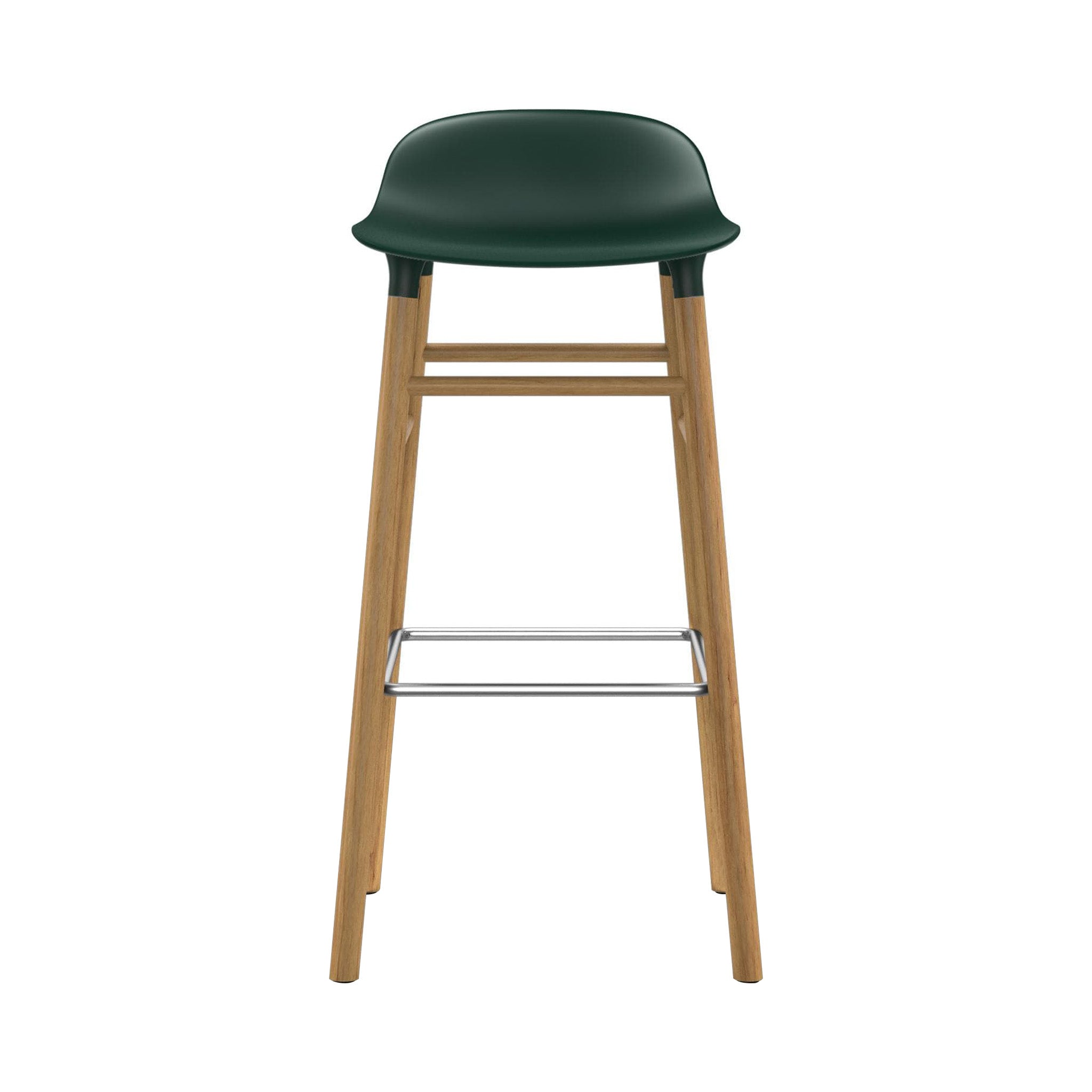 Form Bar + Counter Stool: Oak Legs + Bar + Green