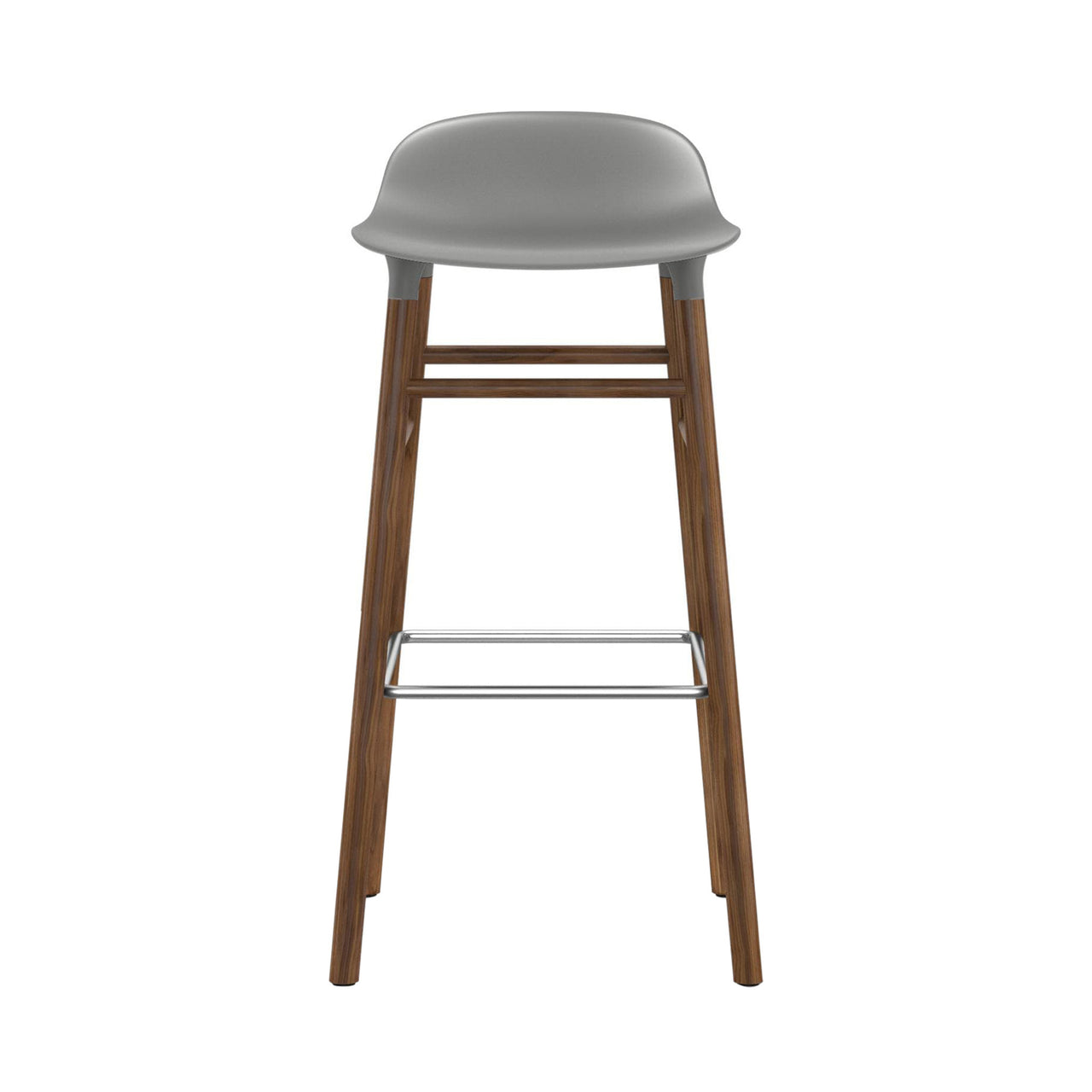 Form Bar + Counter Stool: Walnut Legs + Bar + Grey