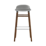 Form Bar + Counter Stool: Walnut Legs + Bar + Grey