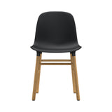 Form Chair: Wood Base + Black + Oak