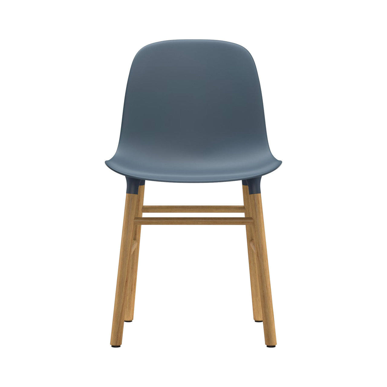 Form Chair: Wood Base + Blue + Oak