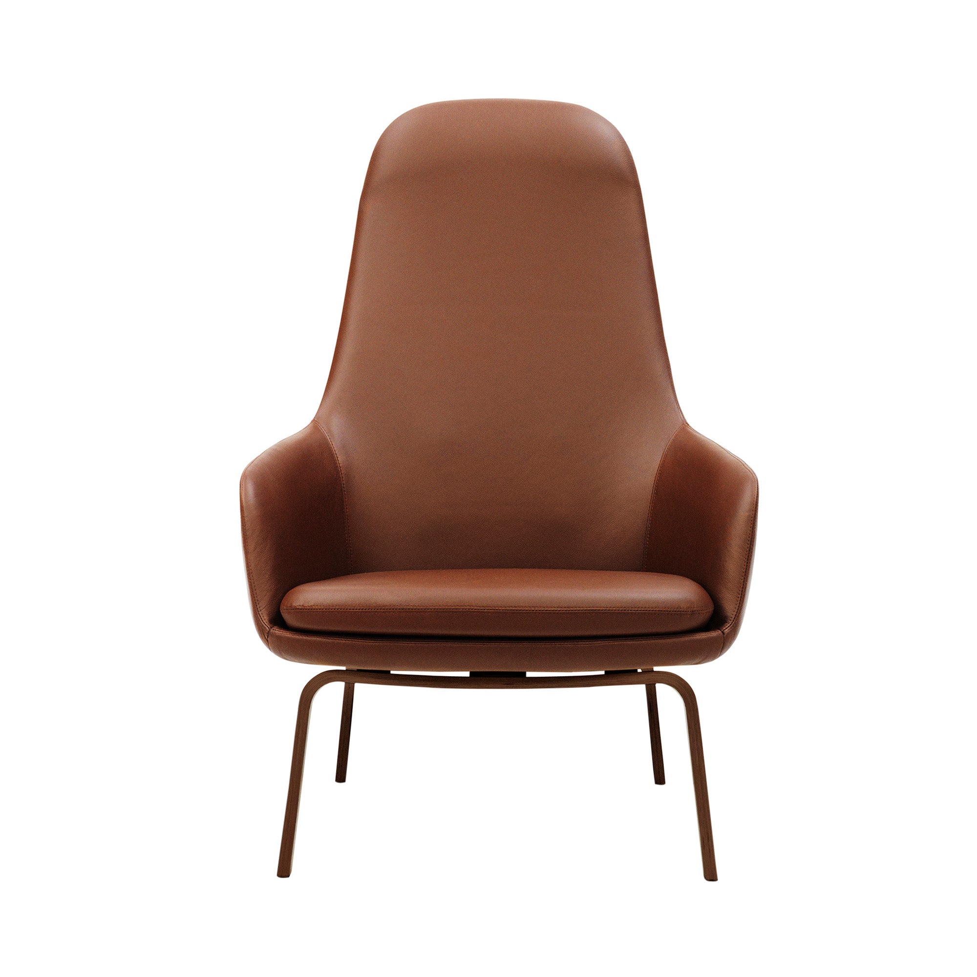 Era Lounge Chair: High + Wood Base + Walnut