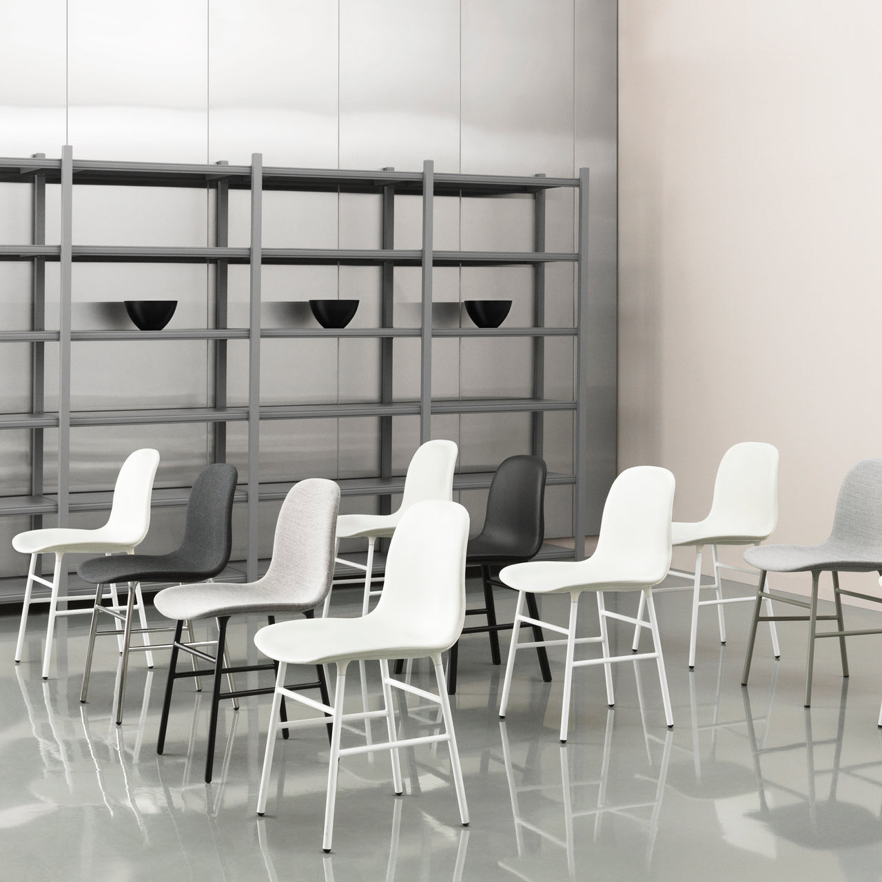 Form Chair: Steel Base + Full Upholstered