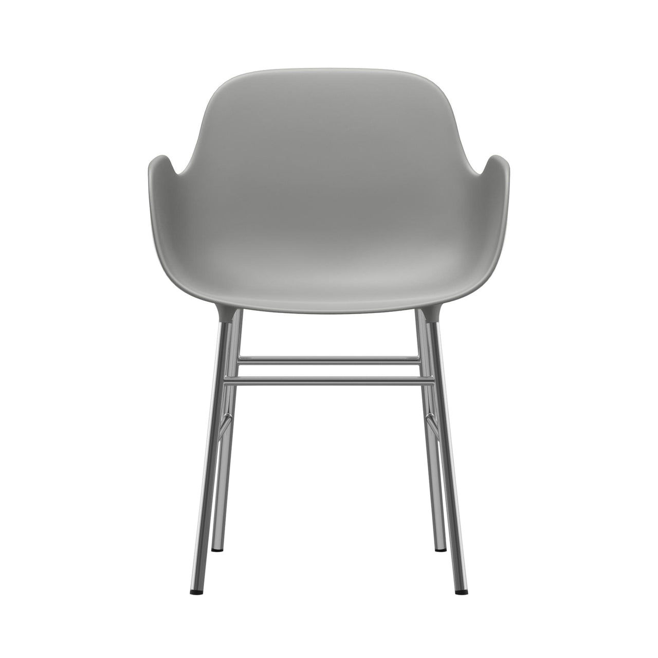 Form Armchair: Chrome + Grey