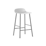 Form Bar + Counter Stool: Chrome + Counter + White