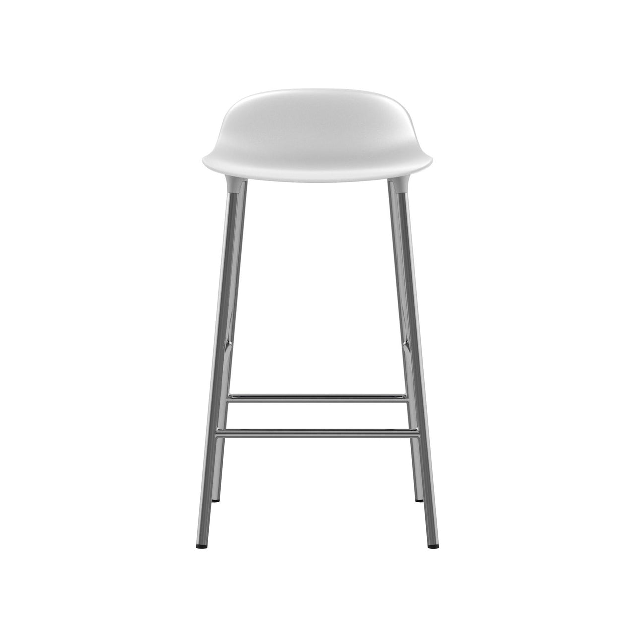 Form Bar + Counter Stool: Chrome + Counter + White