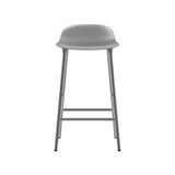 Form Bar + Counter Stool: Chrome + Counter + Grey